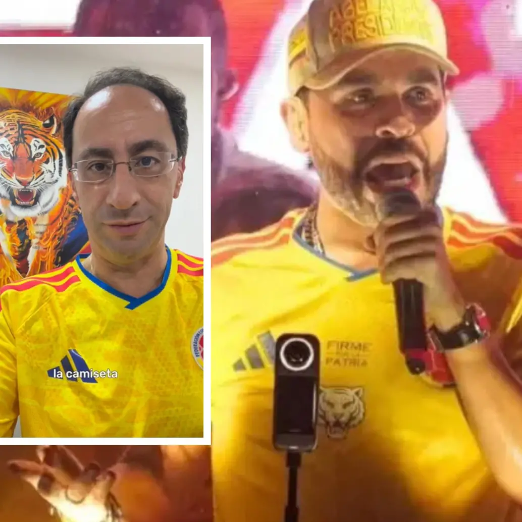 Una jueza de Bogotá decidió emitir una medida cautelar y ordenar al candidato Abelardo de la Espriella y a su partido, Defensores de la Patria, abstenerse de utilizar de manera inmediata la camiseta oficial de la Selección Colombia de Fútbol. FOTO: Captura de video de redes sociales @jmrestrepoa