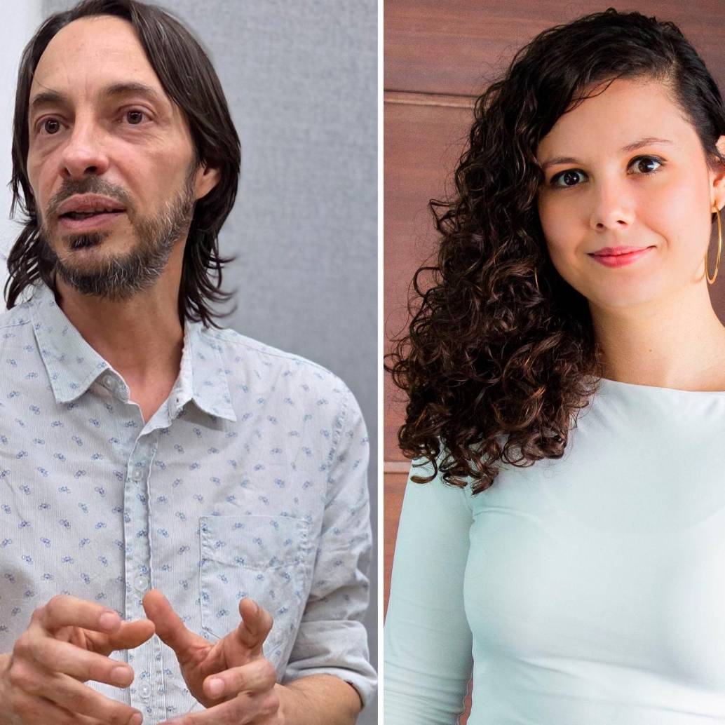 David Eufrasio Guzmán y Juliana Gómez Nieto son los ganadores de los premios del ministerio de cultura en la modalidad de cuento y novela, respectivamente. Foto: Cortesía