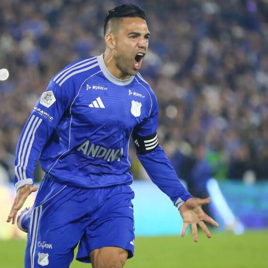 Radamel Falcao García tiene contrato hasta junio de 2026 con Millonarios. Foto: Catalina Olaya - Colprensa
