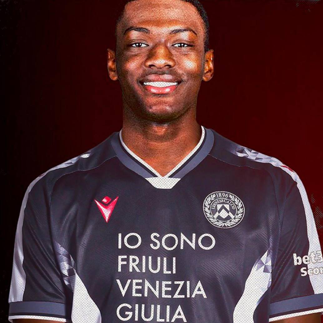 El extremo colombiano Juan David Arizala debutó con el Medellín en 2023. Firmó contrato con Udinese de Italia hasta junio del 2030. Foto: tomada del x de @Udinese_1896