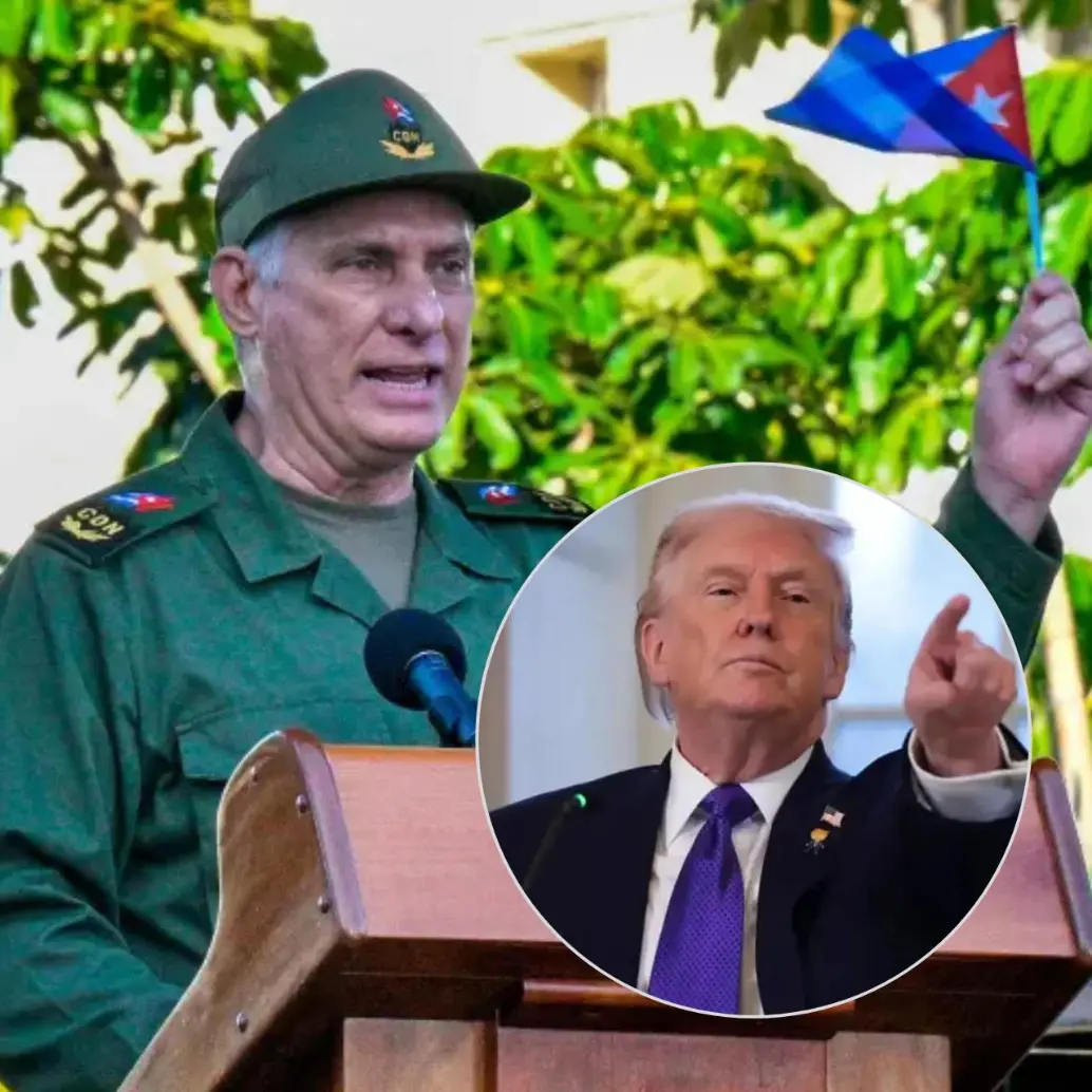 El presidente de Cuba, Miguel Díaz-Canel, y su homólogo estadounidense, Donald Trump,. FOTOS: GETTY y AFP