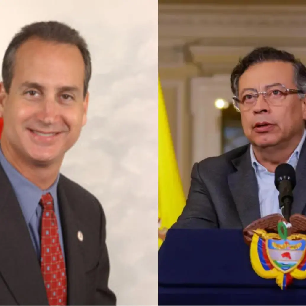 Mario Díaz-Balart, congresista republicano estadounidense y Gustavo Petro. Foto: Presidencia