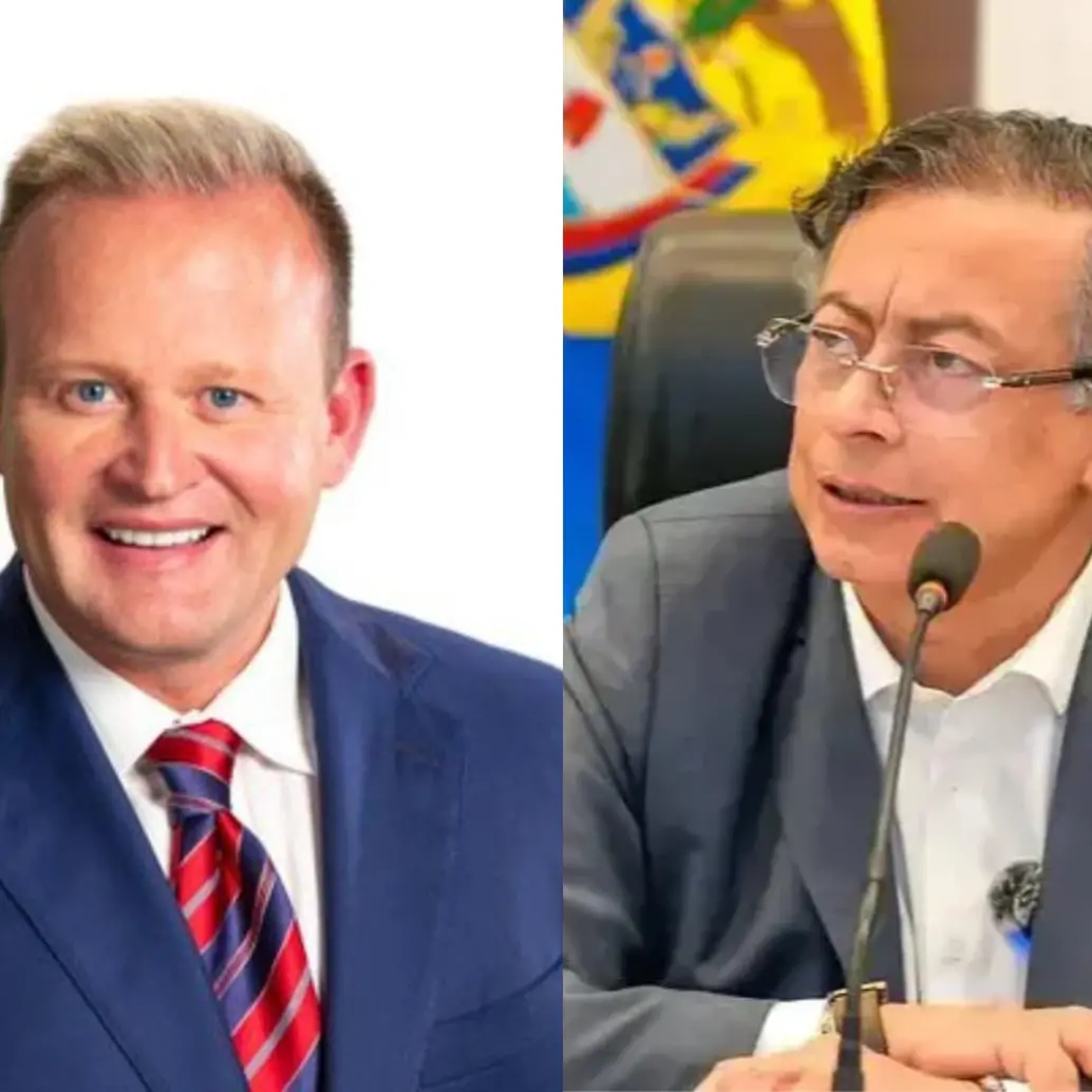 Daniel Newlin, abogado y empresario estadounidense, y el presidente Gustavo Petro. Foto: Redes sociales/Colprensa.