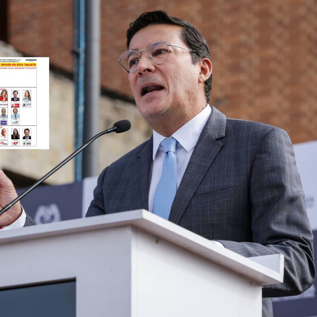 <span class="mln_uppercase_mln">El</span><b><span class="mln_uppercase_mln"> registrador nacional Hernán Penagos presentó el tarjetón definitivo para las consultas por varias quejas por diseño previo, que causaba confusión. FOTO: Colprensa/Cortesía</span></b>