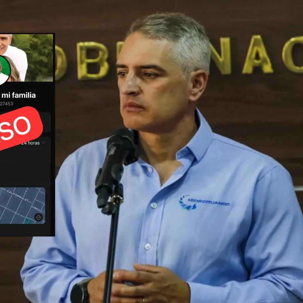Adelante, el perfil falso donde estarían haciendo las estafas. Atrás, el gobernador Rendón. Foto: Andrés Camilo Suárez Echeverry