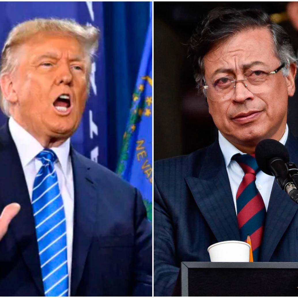 Los presidentes de Estados Unidos, Donald Trump, y Colombia, Gustavo Petro. FOTOS: Getty y Colprensa