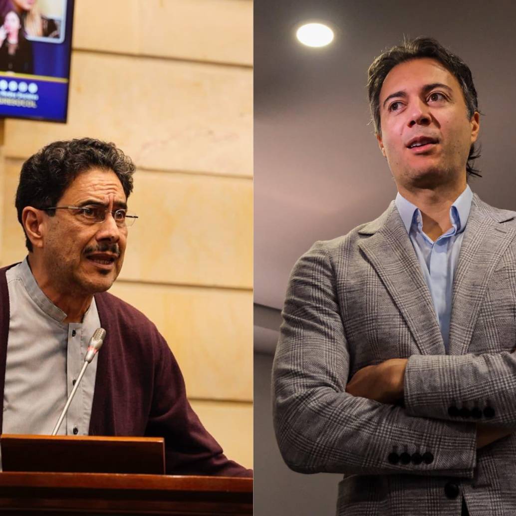 Iván Cepeda y el exalcalde de Medellín Daniel Quintero. Foto: Colprensa