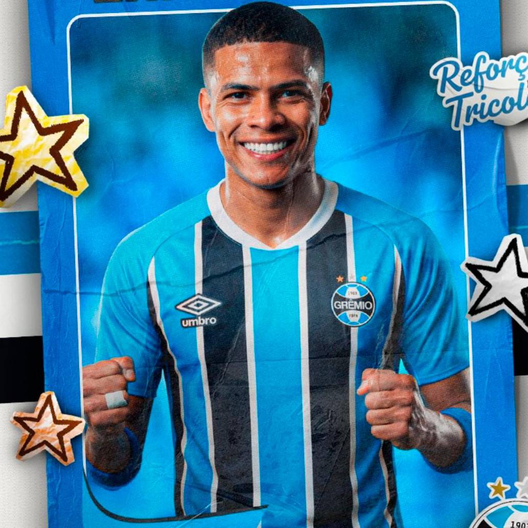 El futbolista José Enamorado firmó contrato con Gremio hasta finales del 2028. Foto: tomada del x de @Gremio