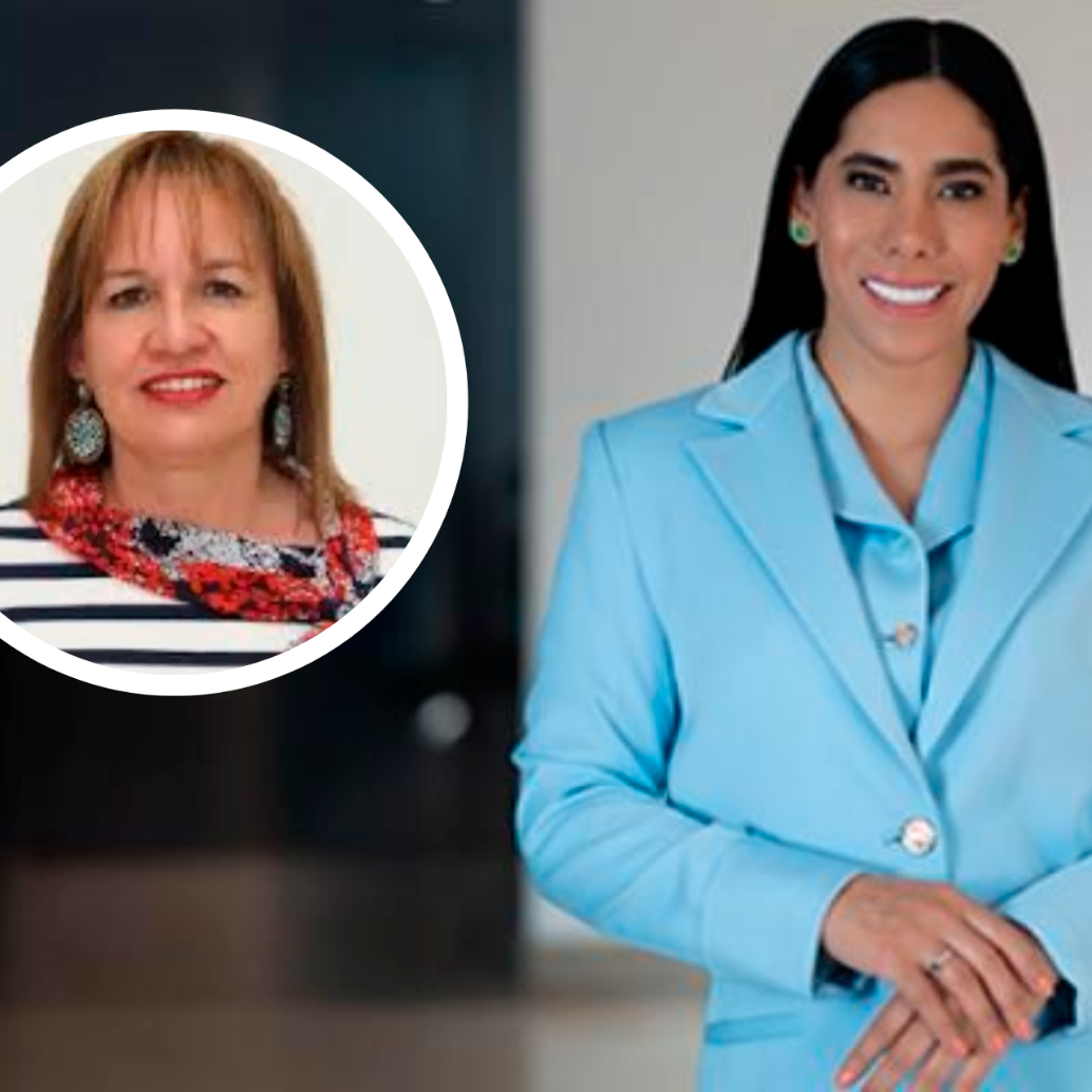 Murcia (derecha) es comunicadora social y tiene posgrados en gobierno y asuntos públicos, así como en derechos humanos, democracia y globalización. Por su parte, Perdomo (destacado) es una ingeniera electrónica con especialización en telecomunicaciones móviles y maestría en gerencia estratégica de tecnologías de la información. FOTO: MINTIC/CORTESÍA