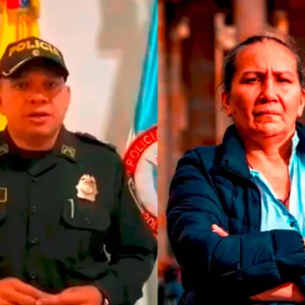 coronel Carlos Alberto Feria y Marelbys Meza, exniñera de Laura Sarabia. Foto: captura de video y cortesía Semana.