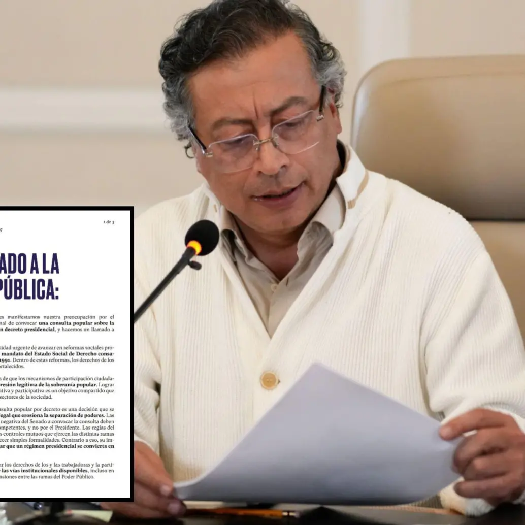 Varias oenegés firmaron un comunicado expresando su rechazo a la decisión presidencial de expedir la consulta popular vía decreto y le hicieron un pedido al Gobierno Nacional y al legislativo. Fotos: Presidencia y Cortesía