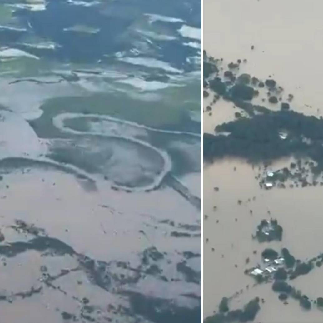 Decenas de hectáreas han sido afectadas por las inundaciones y el desbordamiento de ríos. Foto: Redes sociales