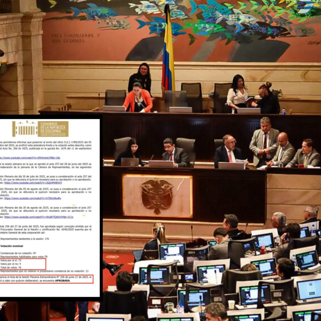 El presidente de la Cámara de Representantes envió a la Corte Constitucional las actas de aprobación de la reforma pensional. Fotos: Colprensa y redes sociales