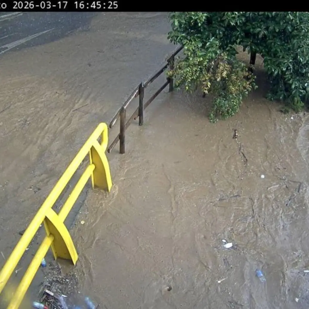 Entre las 3:30 de la tarde hasta las 5:00 aproximadamente la quebrada La Presidenta se salió de su cauce por las lluvias. Foto: DAGRD - Medellín