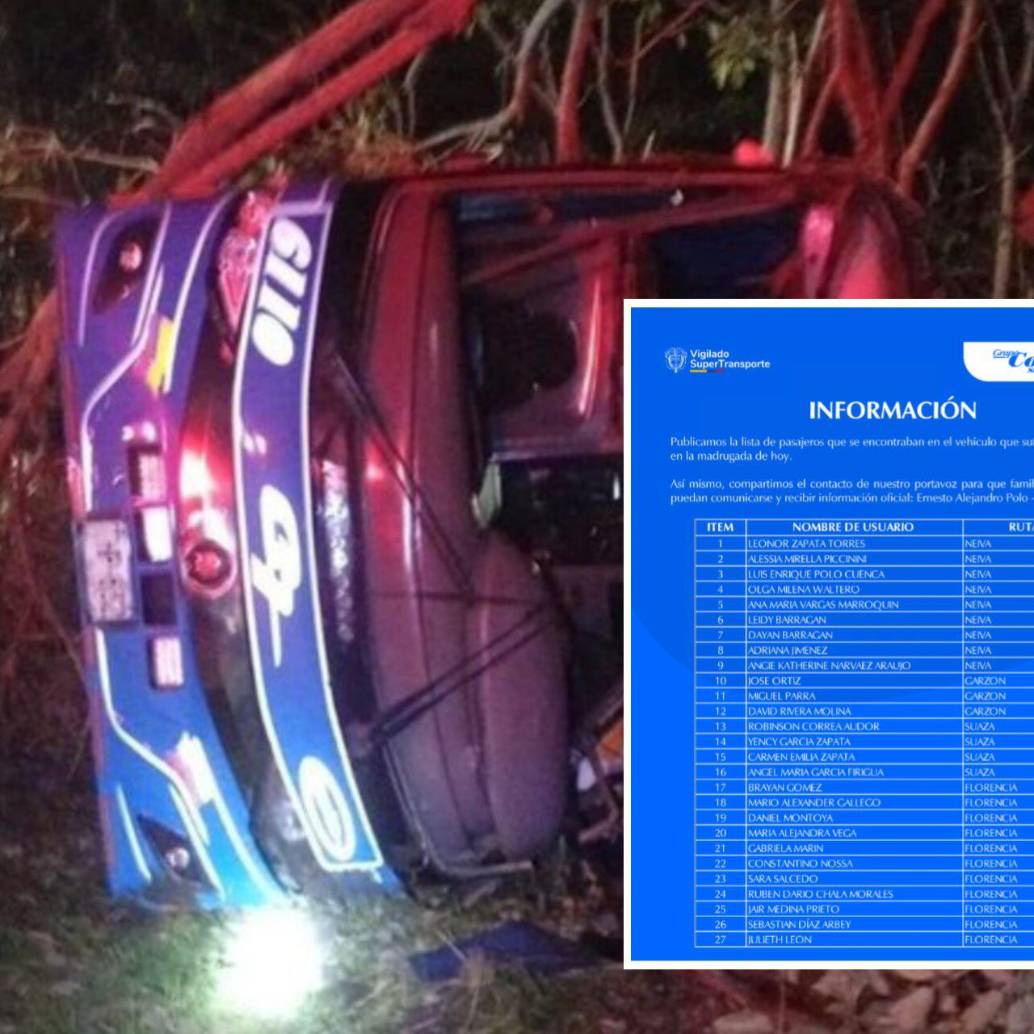 El bus accidentado en la vía Ibagué - Bogotá iba con 27 pasajeros que tras el siniestro fueron trasladados a centros asistenciales. FOTOS: Cortesía y Coomotor