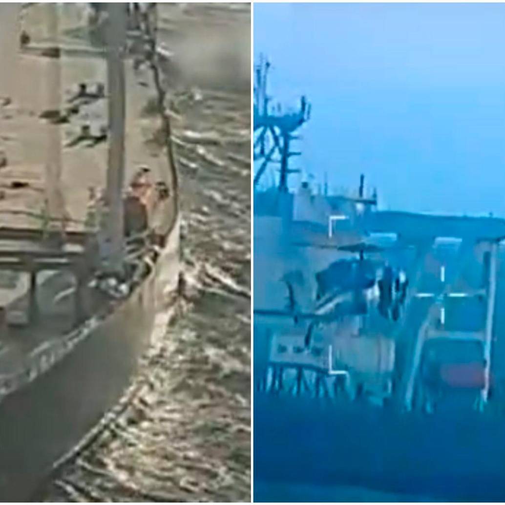 En la incautación del buque petrolero participaron dos helicópteros, diez marines y diez miembros de la Guardia Costera de EE. UU., así como fuerzas de operaciones especiales. FOTOS: Captura de video 