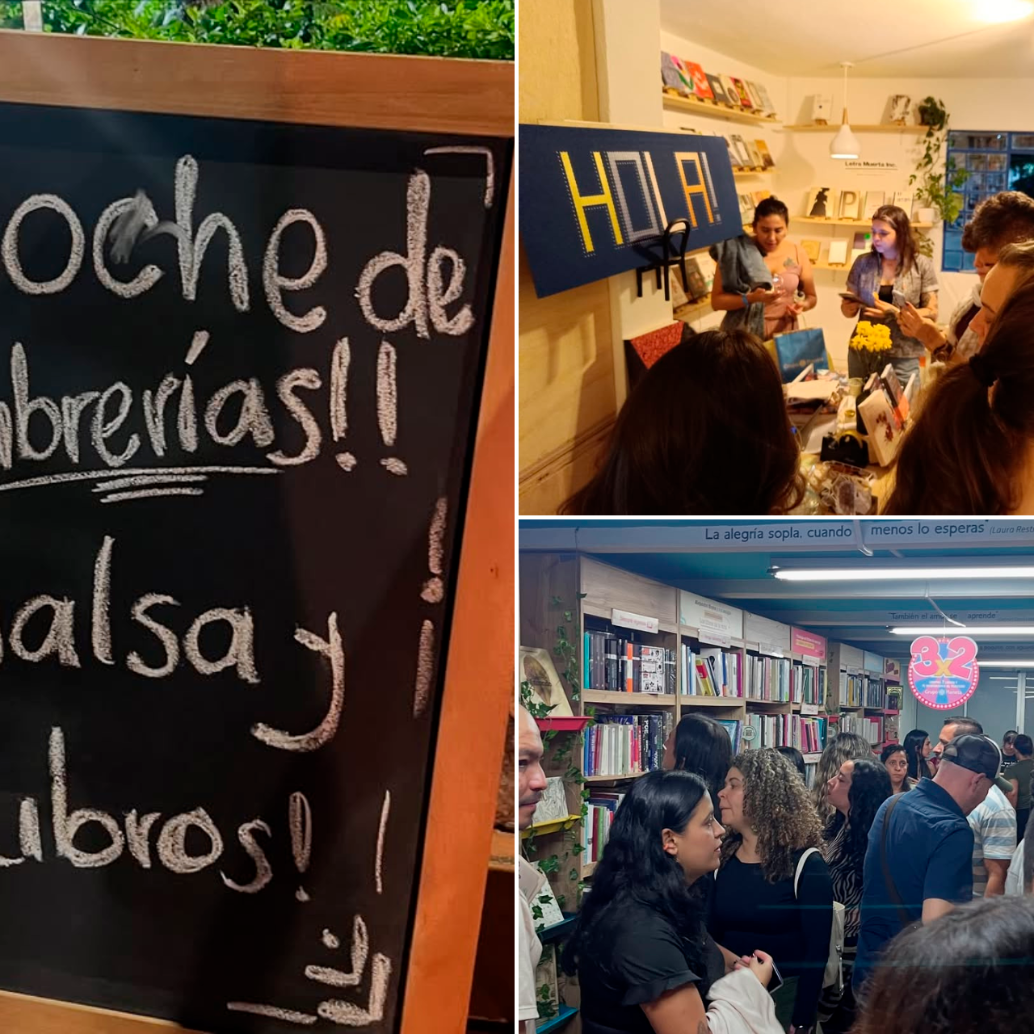 La programación cultural en las diferentes librerías arrancó a las 7:00 p.m. y terminó después de la medianoche. FOTOS Cortesía