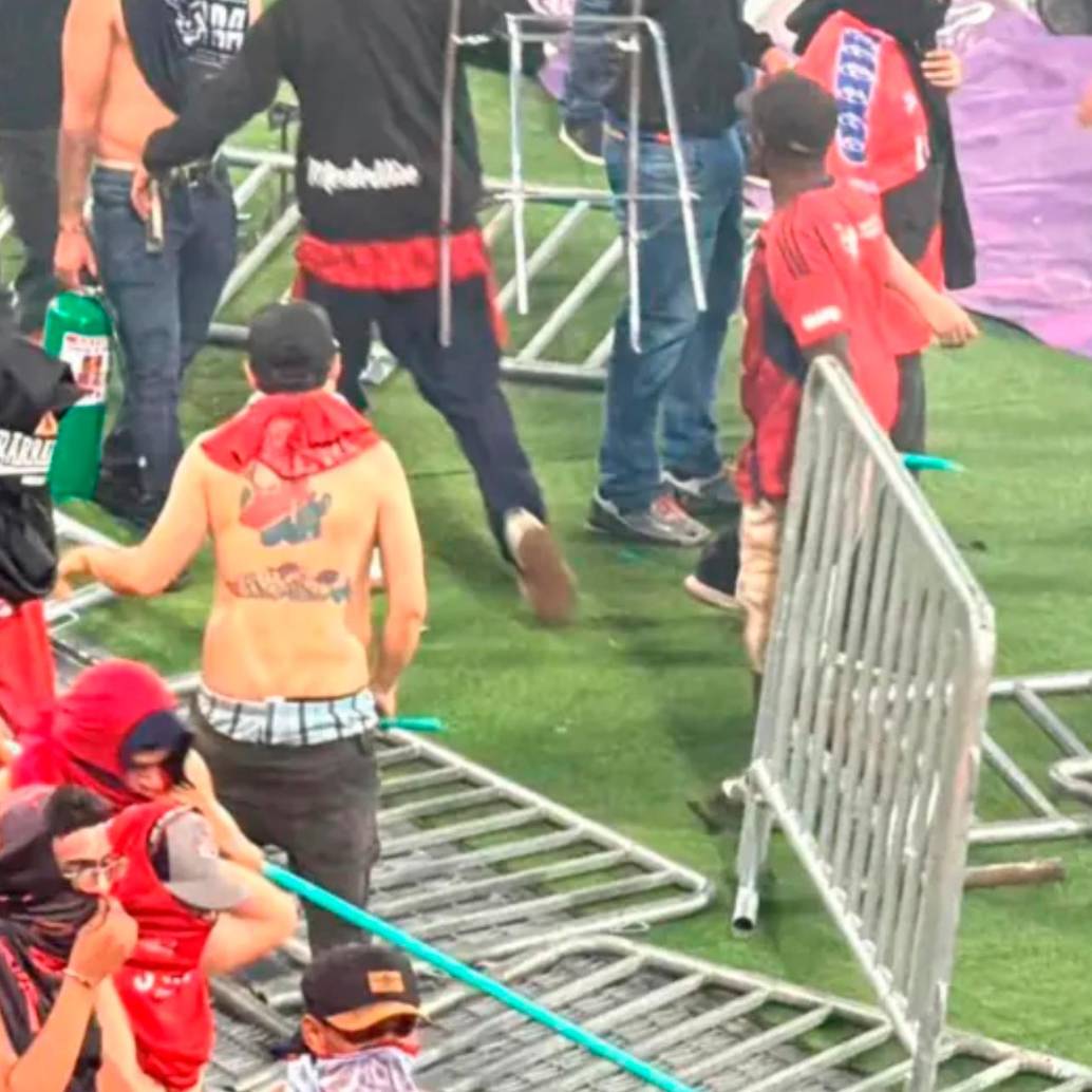 Los desmanes que llevaron a la pelea iniciaron en la tribuna norte del Atanasio Girardot. Foto: cortesía