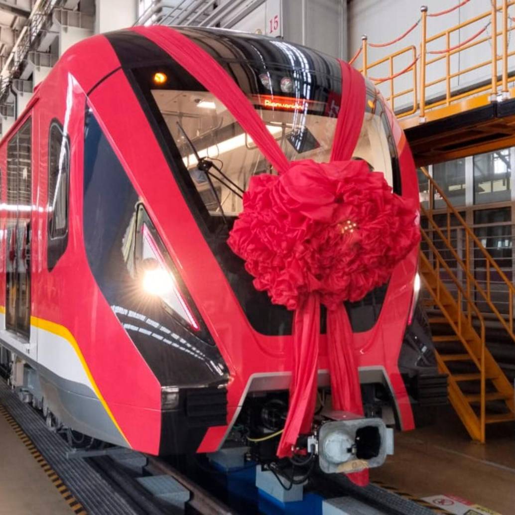 Así lucen los trenes del metro de Bogotá que se fabrican en China. FOTO: Cortesía Alcaldía de Bogotá