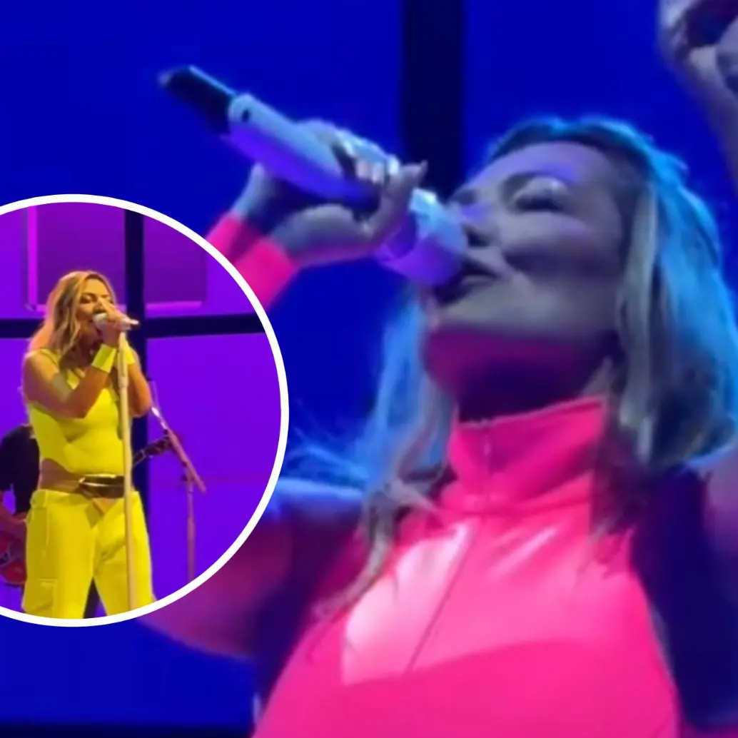 Amaia Montero durante su concierto en Bilbao con La Oreja de Van Gogh. Foto: captura de video
