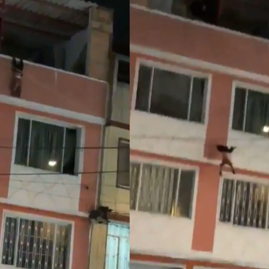 El menor de dos años fue trasladado a un centro de salud tras lo ocurrido. Foto: captura video @ColombiaOscura