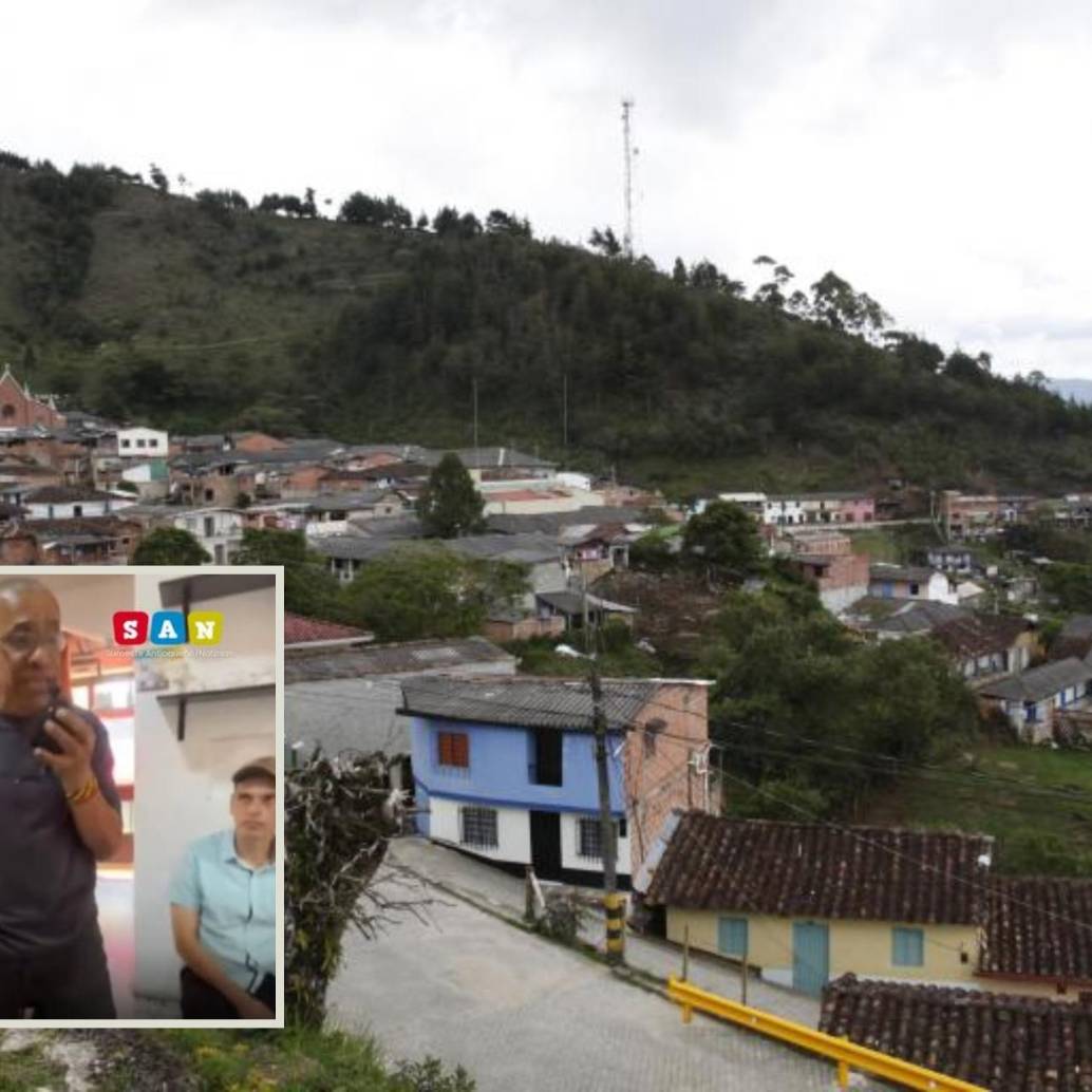 Adelante, el presunto contratista implicado. Atrás, panorámica de Montebello. Foto: Fundación Julio C. Hernández e imagen tomada de redes.