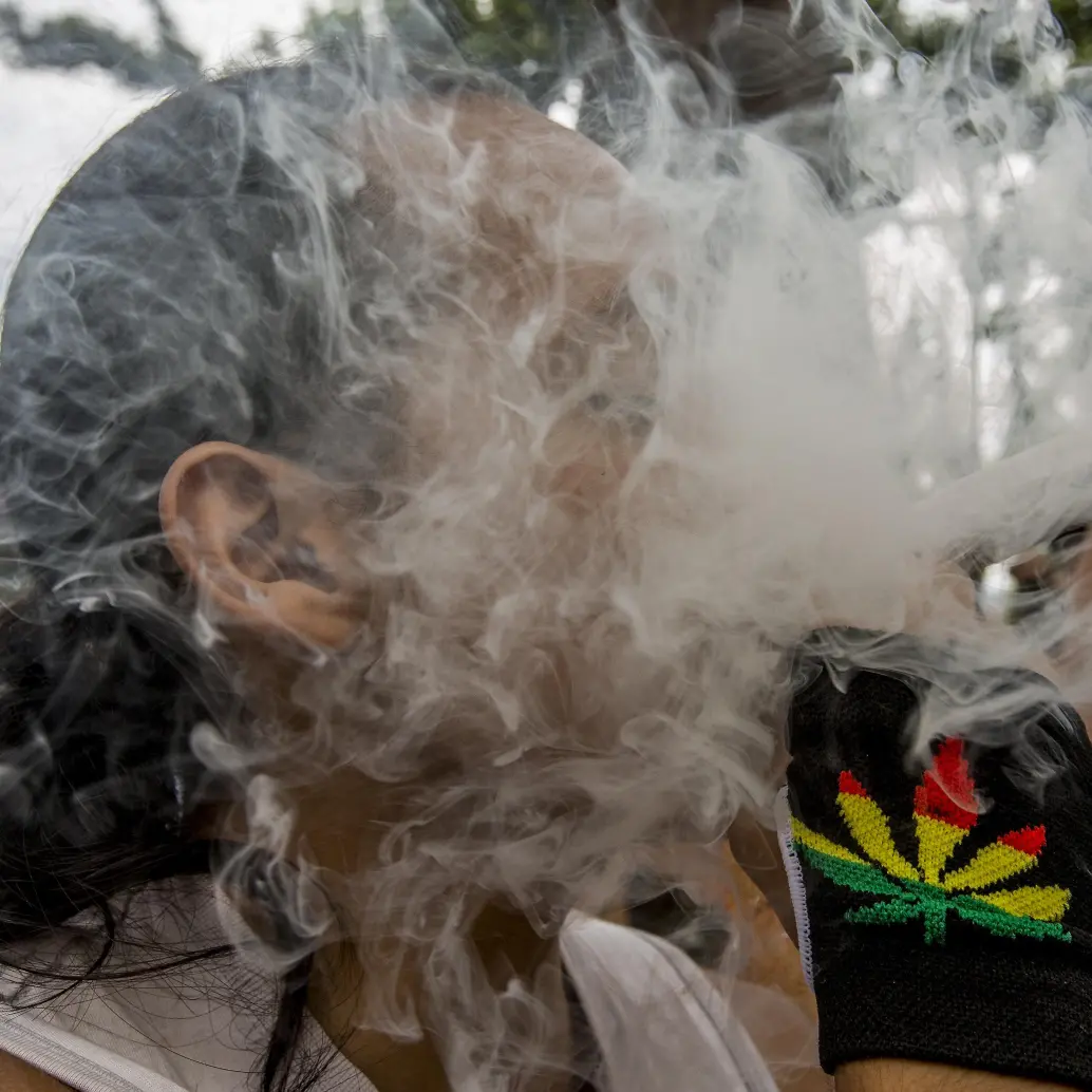 Foto de una edición previa de la marcha de la marihuana en Medellín. Foto: Santiago Mesa Rico