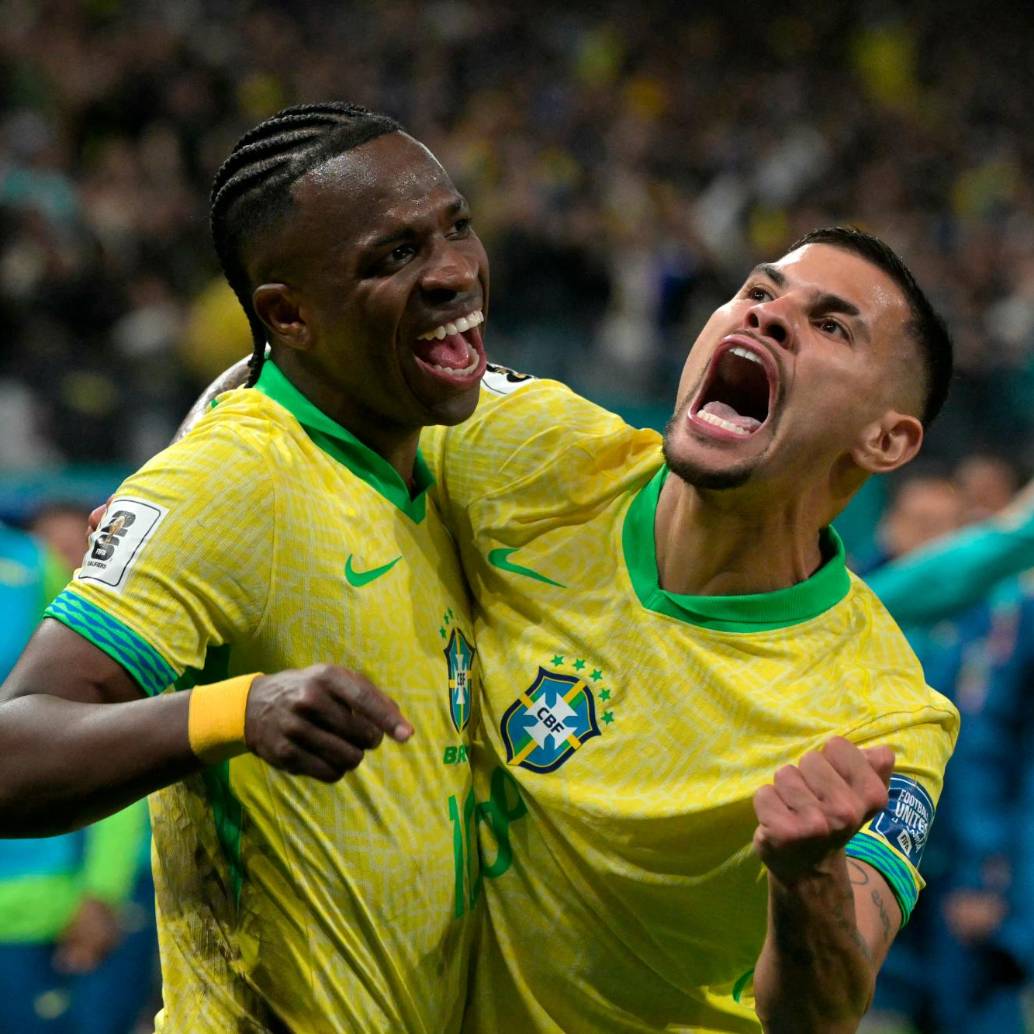 El futbolista brasileño Vinícius Júnior llegó a 6 goles con su selección nacional en los 41 partidos disputados. FOTO: AFP