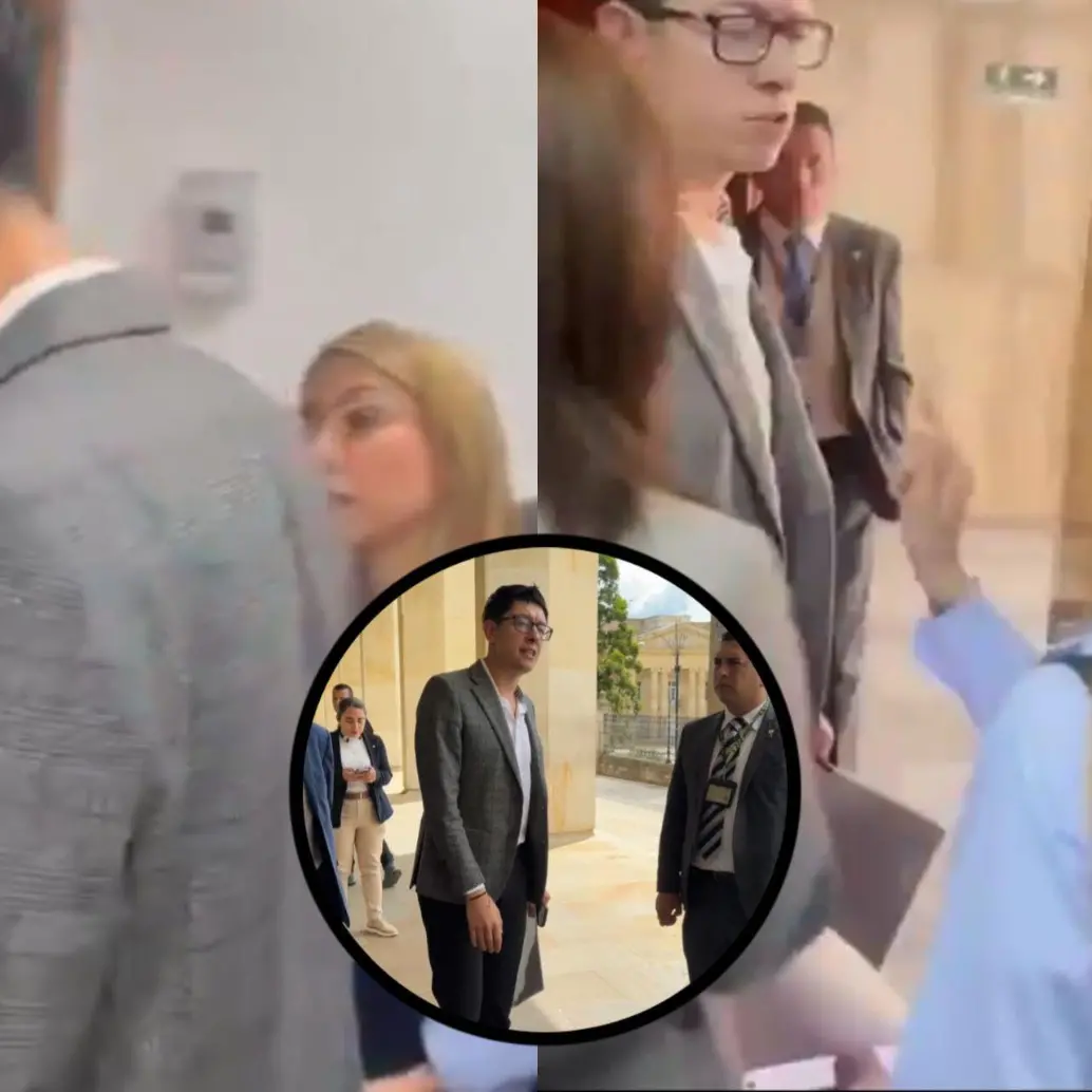 El ministro Daniel Rojas le huyó a la representante Catherine Juvinao quien le exigió luego del debate sobre el presupuesto de educación sobre los subsidios para los jóvenes beneficiarios del Icetex. Fotos: Captura de videos