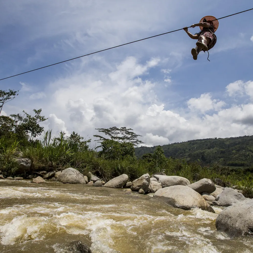 Imagen de referencia del uso de una garrucha en Antioquia. Foto: Julio César Herrera E.