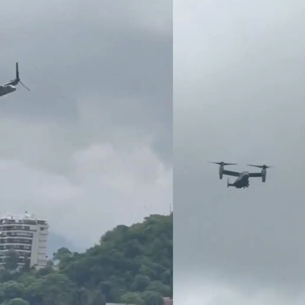 Dos aviones estadounidenses estuvieron haciendo varias maniobras en Caracas. Foto: captura video redes sociales