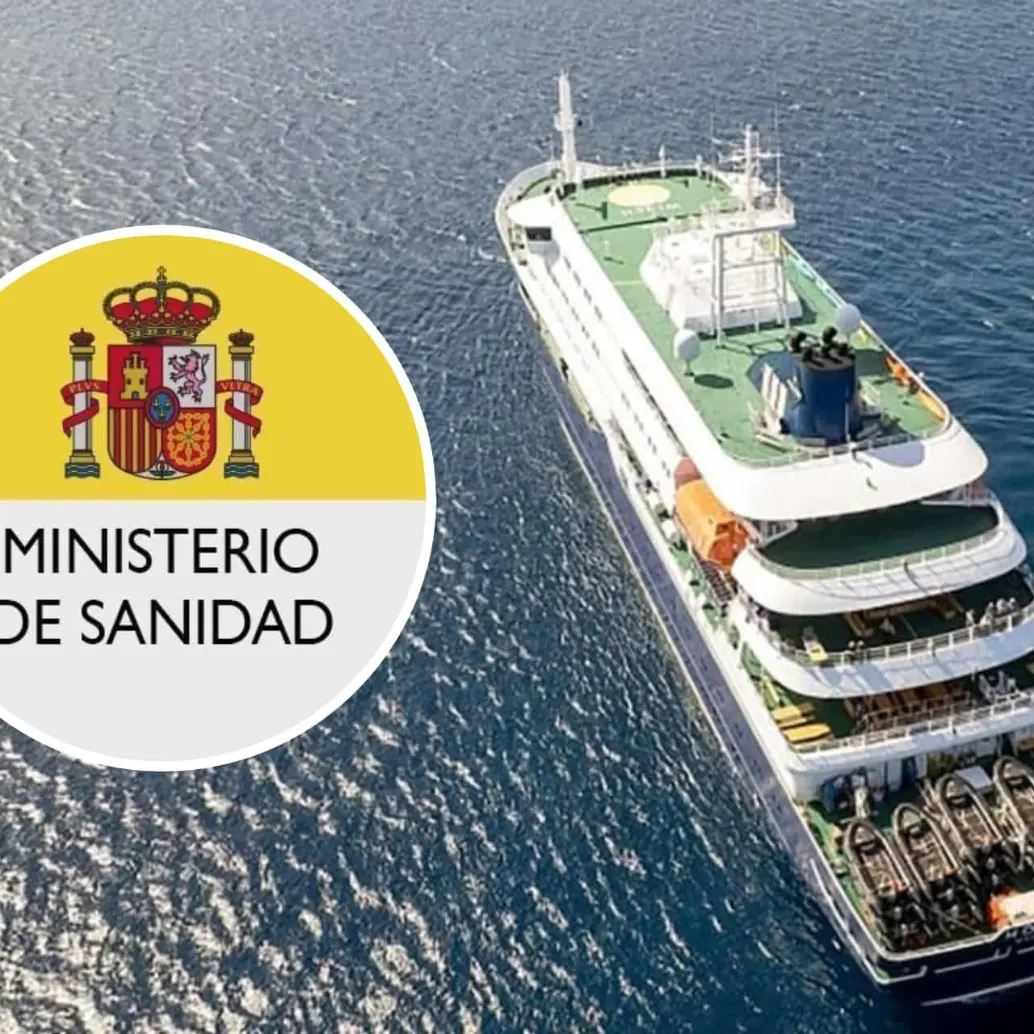 El crucero MV Hondius permanece a la espera mientras España evalúa si autoriza su ingreso tras el brote sanitario a bordo. Foto: Ministerio de Sanidad Español / AFP