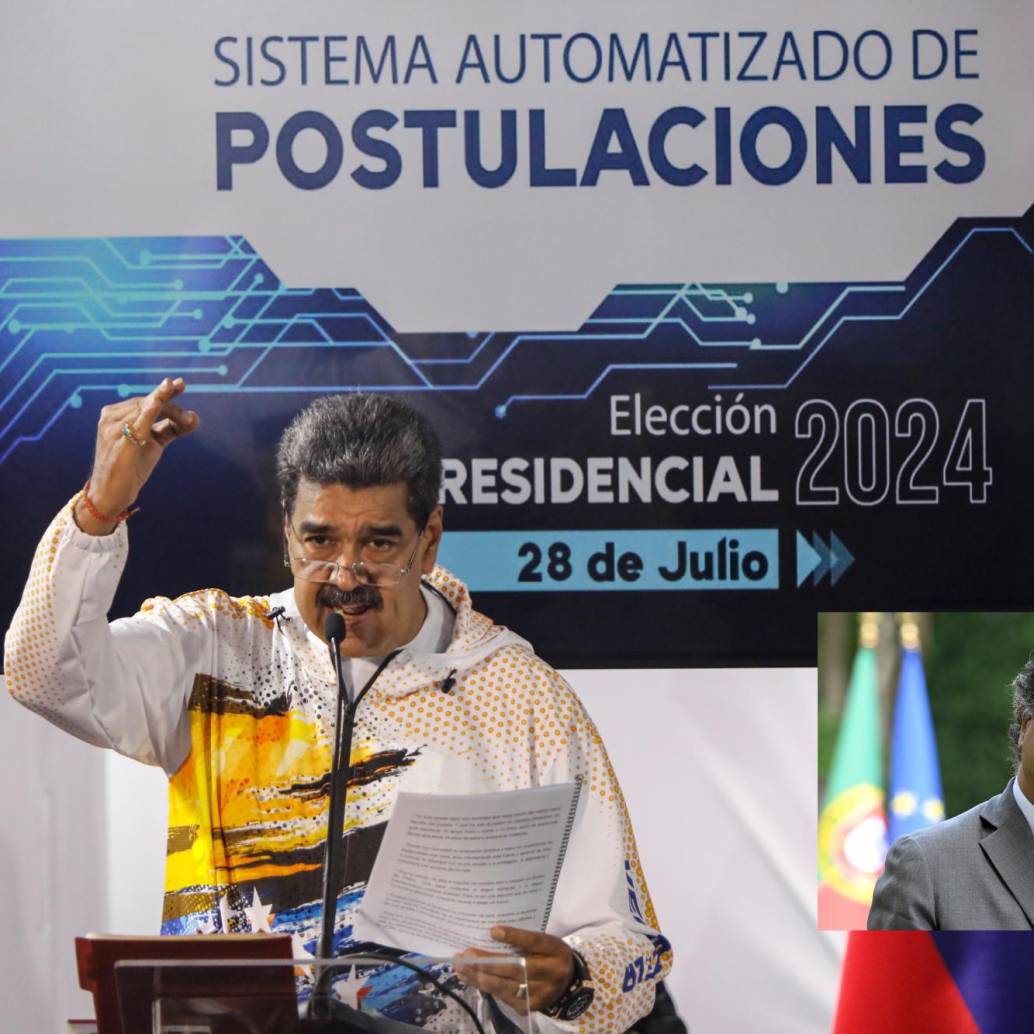 Maduro oficializó su candidatura presidencial en Venezuela y oposición denuncia que no pudo inscribir a su candidata. Foto: tomada de @PresidencialVen / cortesía. 