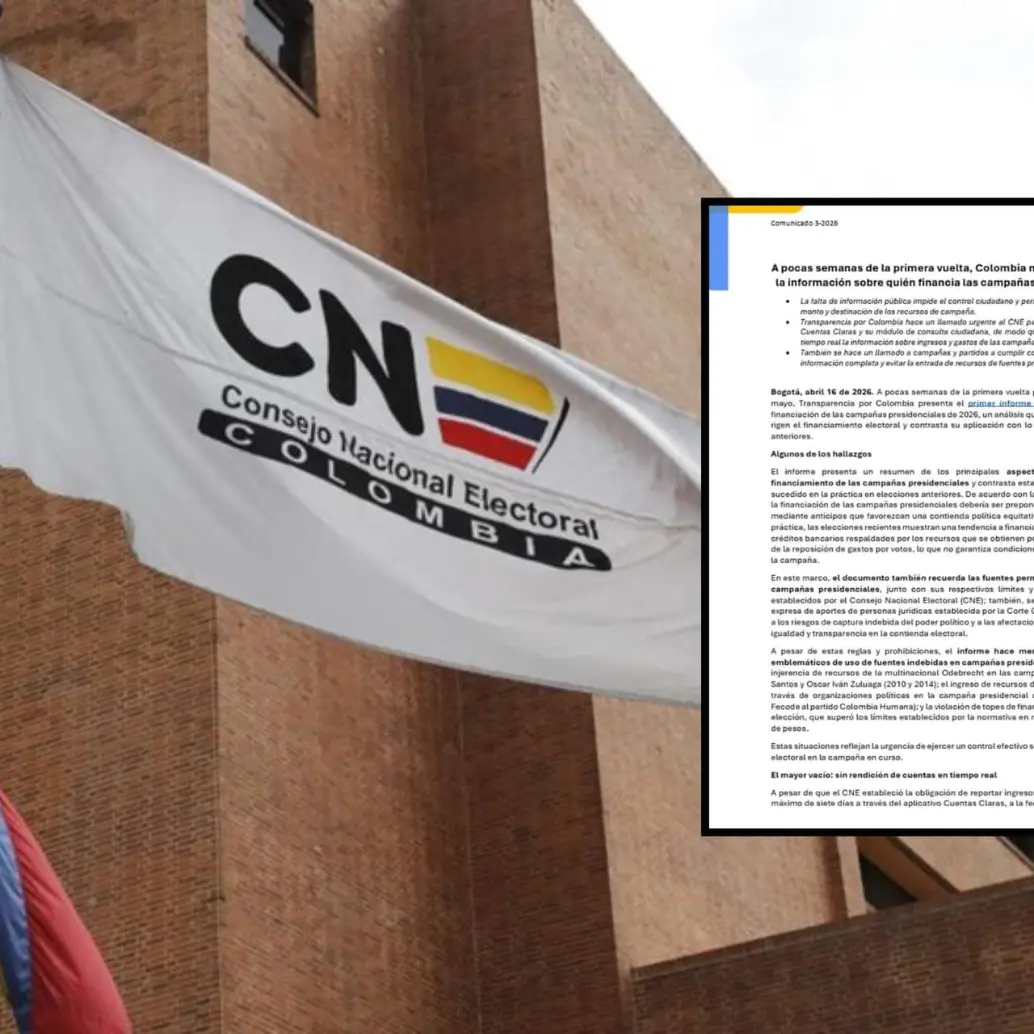 Transparencia por Colombia hizo un llamado para que el CNE habilite correctamente el aplicativo Cuentas Claras. Foto: Colprensa/Transparencia por Colombia.