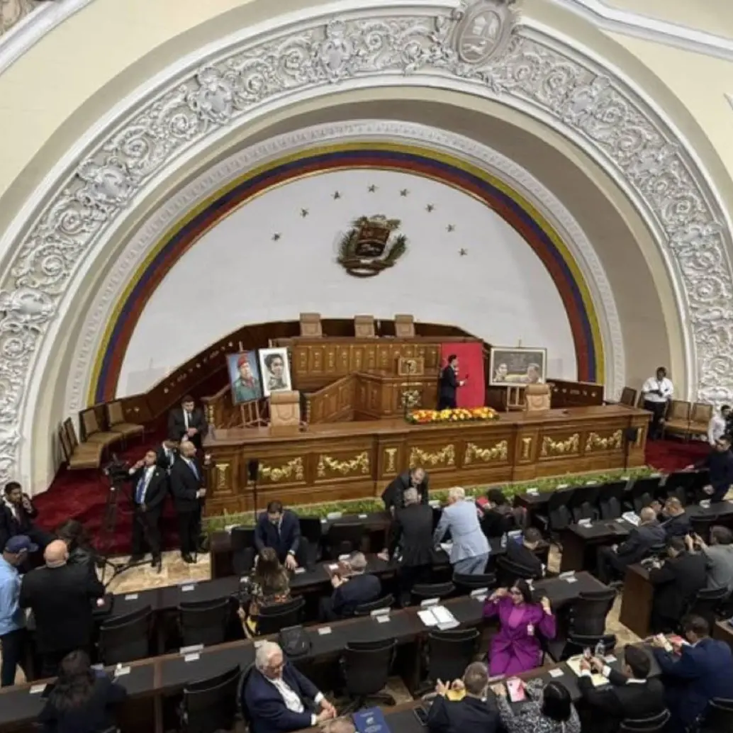 Posesión de la nueva Asamblea Nacional venezolana. Foto: tomada de redes sociales.