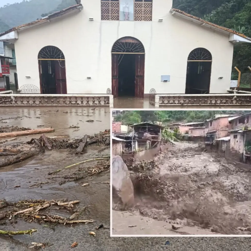 Así quedó la zona de Santa Inés tras la borrasca que lo afectó este tres de junio. FOTO: imagen tomada de redes.