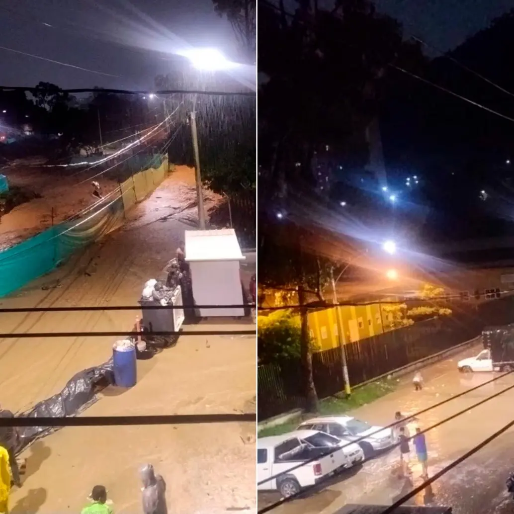 Así lucían algunas vías de la ciudad en la noche de este lunes. FOTOS Cortesía @DAGRDMedellin