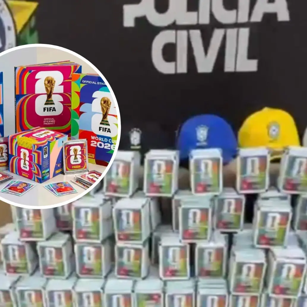 Cae cargamento con 200.000 cromos piratas del álbum del Mundial 2026. Foto: Polícia Civil RJ 