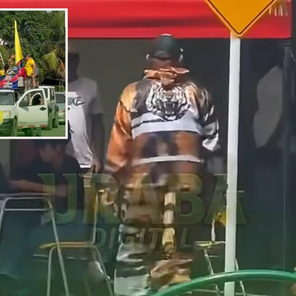 El hombre fue captado en un vehículo antes de dirigirse al centro de votación. FOTO: imagen tomada de Urabá Digital