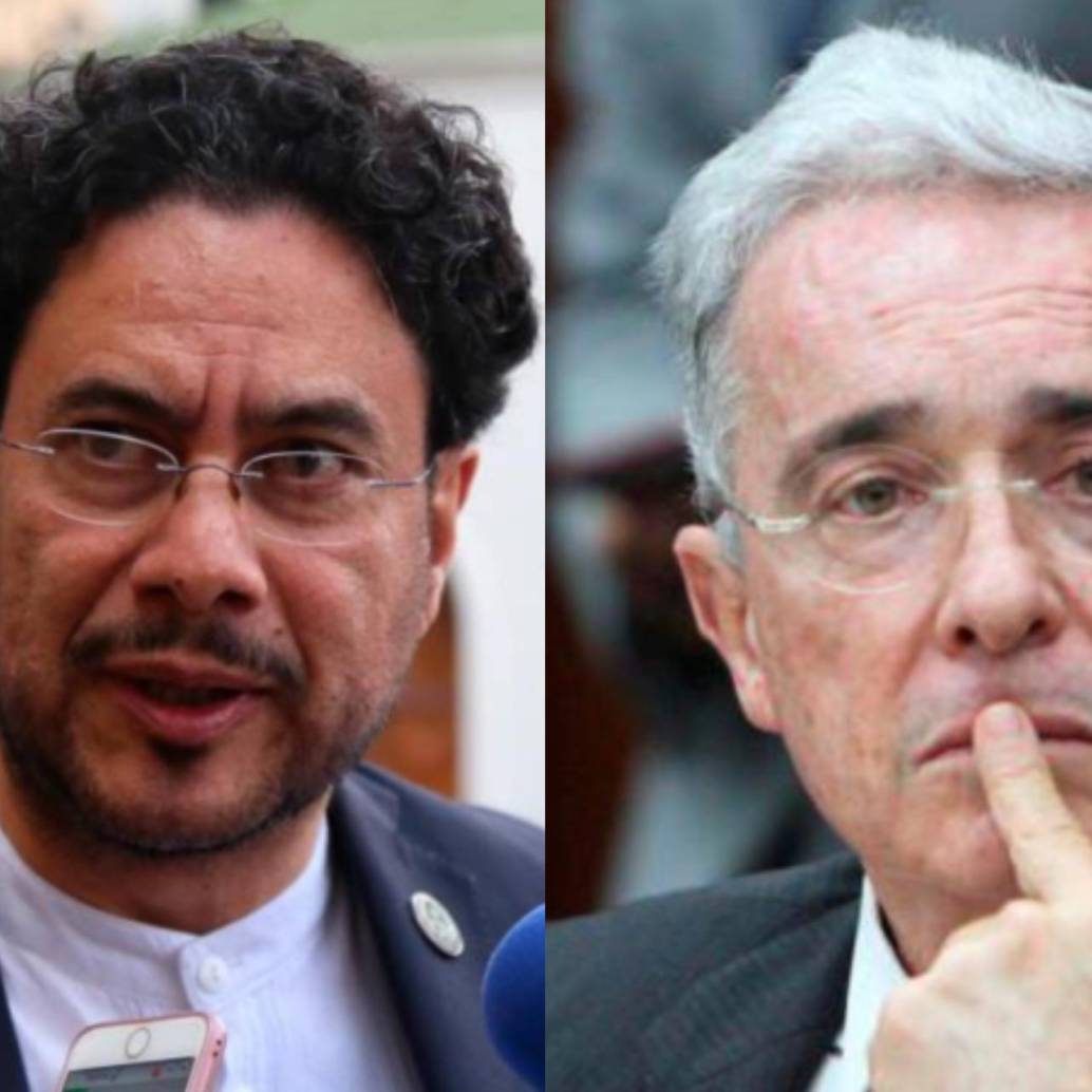 El senador del Pacto Histórico, Iván Cepeda y el expresidente Álvaro Uribe Vélez. FOTO: COLPRENSA