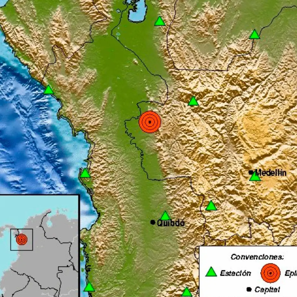 El sismo de este viernes se sintió con fuerza en tres municipios. FOTO: Tomada de X @sgcol