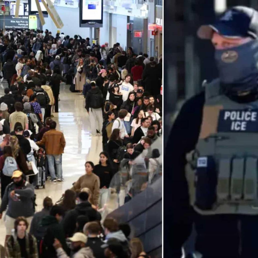 ¿Por qué hay agentes del ICE en los principales aeropuertos de EE. UU.? Foto: AFP / Getty