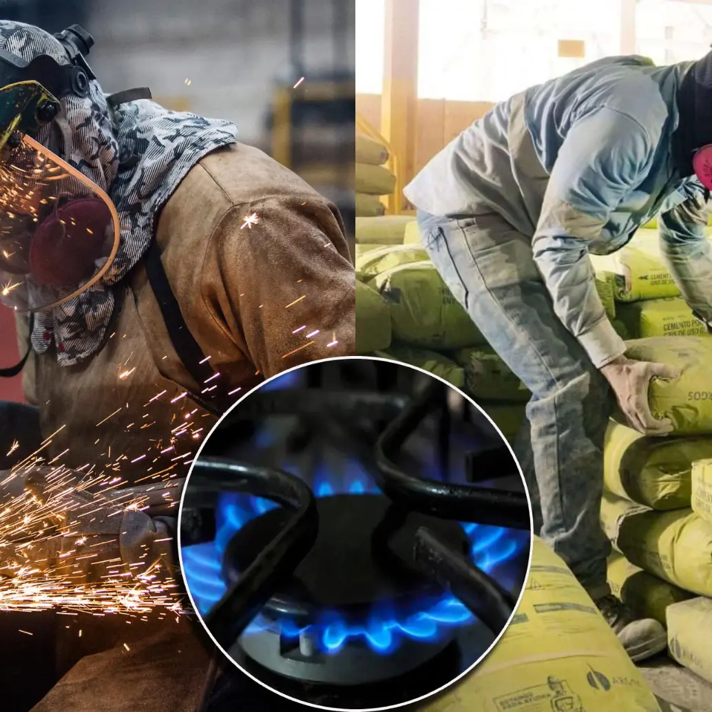 El acero colombiano se produce en hornos eléctricos que dependen del gas, mientras que el cemento se produce usando este combustible en los hornos rotatorios para fabricar el clínker. FOTOS: Julio César Herrera, Cortesía Argos y Camilo Suárez