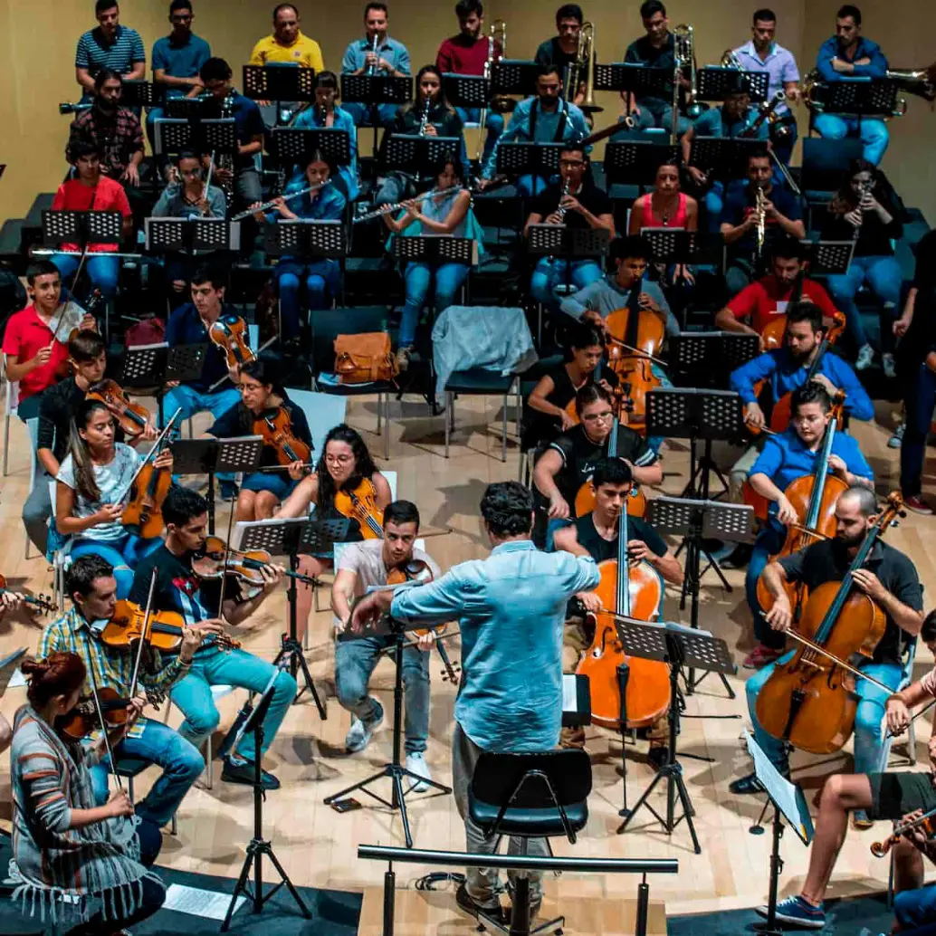 La Orquesta Iberacademy hace parte de la Academia Filarmónica Iberoamericana, un programa dedicado a la formación musical. FOTO Juan Antonio Sánchez