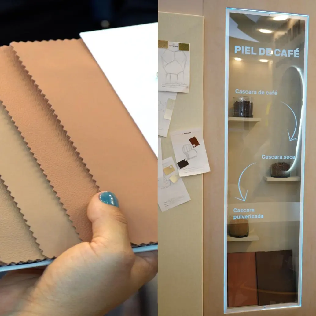 Piel de Café transforma la cáscara del café colombiano en un textil biobasado para diferentes industrias, demostrando cómo la economía circular puede generar innovación, empleo e impacto ambiental positivo. FOTO: CORTESÍA