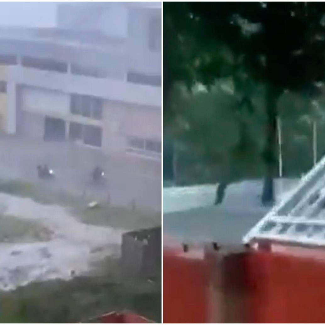 Varios sectores de Barranquilla se vieron afectados por el vendaval de este martes. FOTOS: Capturas de video