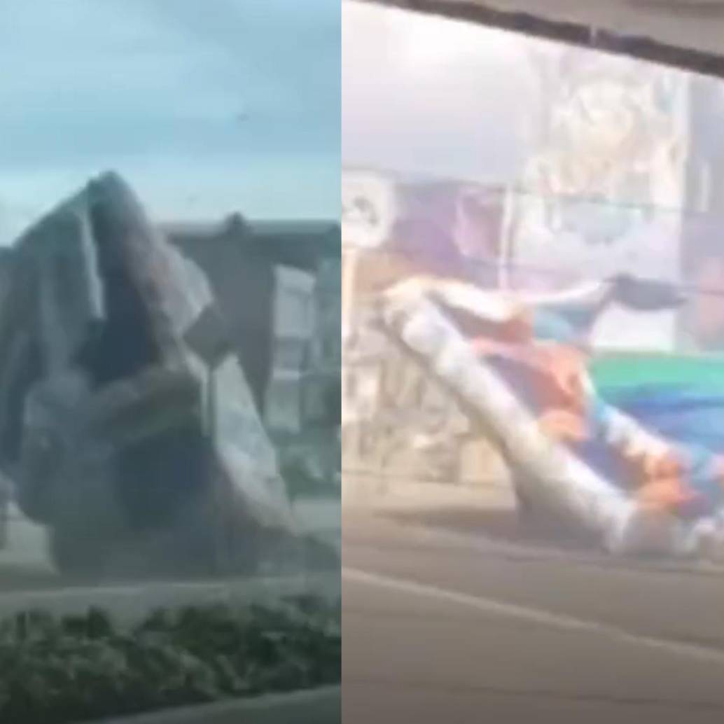 Video | Susto en Bogotá: saltarín inflable salió volando por la avenida Guayacanes. Foto: redes sociales