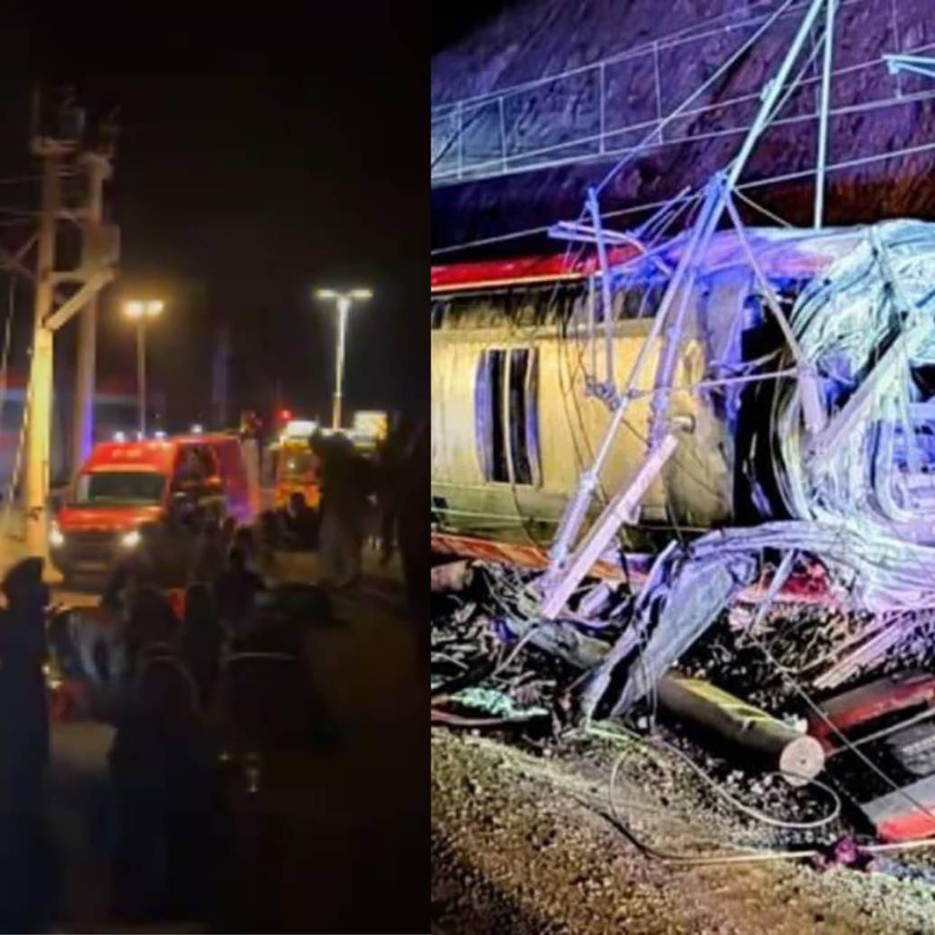 Accidente de dos trenes en España. Foto: tomada de redes sociales. 