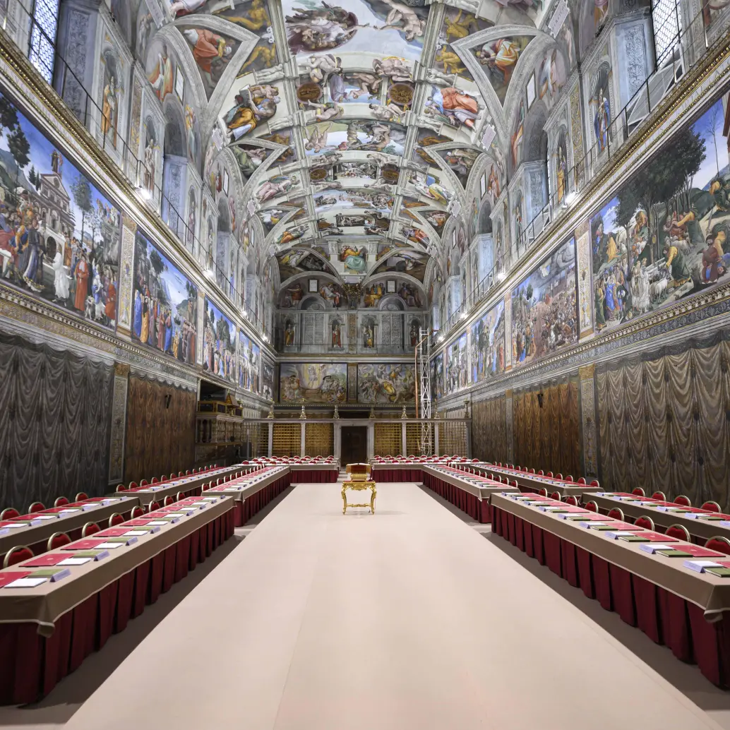 133 cardenales de diferentes ritos católicos en el mundo estarán en la Capilla Sixtina eligiendo al próximo papa. Foto: Getty Images