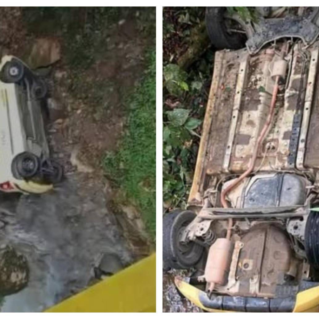 Así quedaron los dos vehículos involucrados en los dos sucesos. FOTO: Imagen tomada de redes.